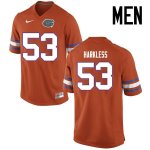 Men's Florida Gators #53 Kavaris Harkless NCAA Nike Orange Authentic Stitched College Football Jersey SFR5462TU